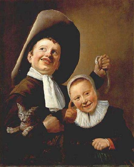 Judith leyster A Boy and a Girl with a Cat and an Eel oil painting image